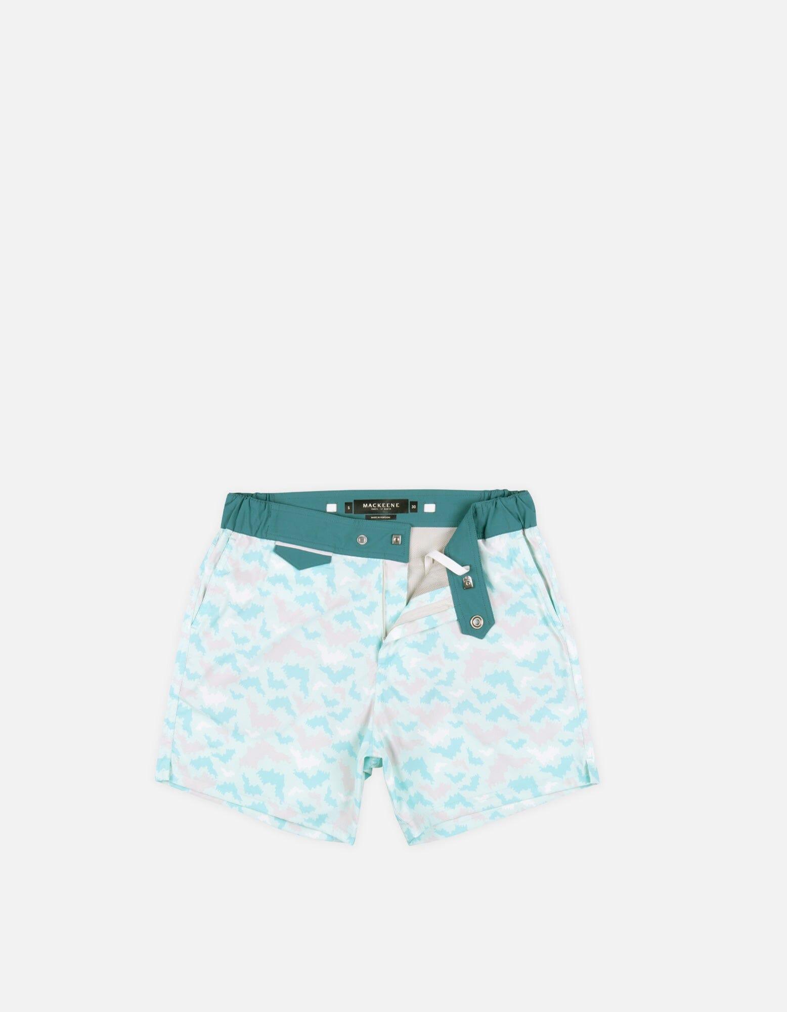 Gize - P07. St Bat Turquoise & Duck Swim Shorts - Gize MACKEENE 