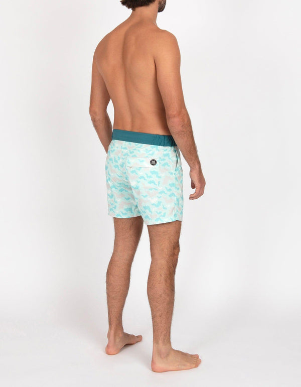 Gize - P07. St Bat Turquoise & Duck Swim Shorts - Gize MACKEENE 